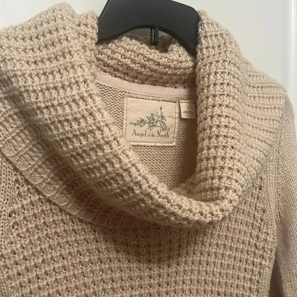 Anthropologie Angel of the North Cream Beige Cowl Neck Sweater Size Small - Picture 5 of 8